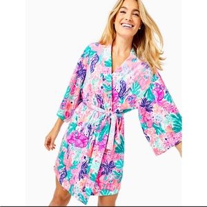 NWT  LILLY PULITZER Elaine Velour Robe isz S/M $148